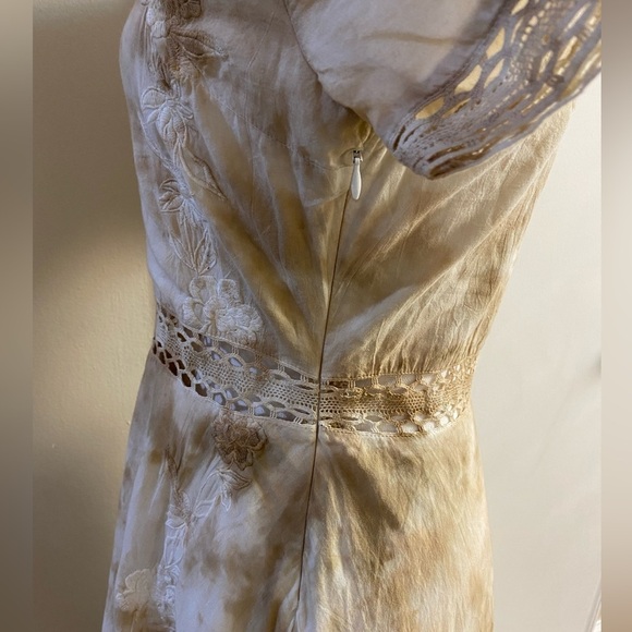 KSP India Pvt Ltd Tie Dye Crochet Eyelet Maxi‎ Dress Small - Picture 10 of 11